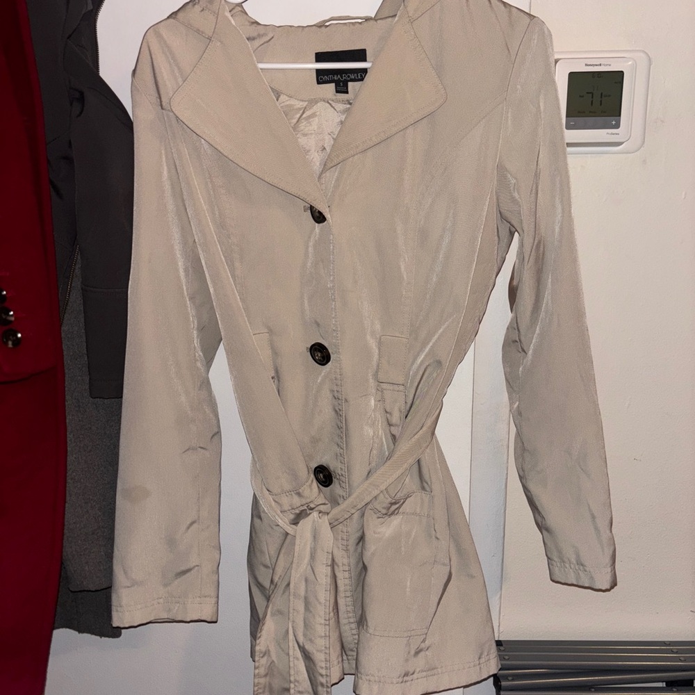 Cynthia Rowley Cream Trench Coat